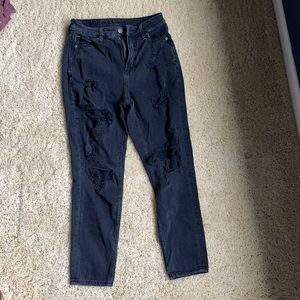 American eagle black distressed jeans